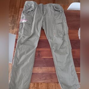 Ralph Lauren Denim & Supply Mens Distressed Cargo Pants